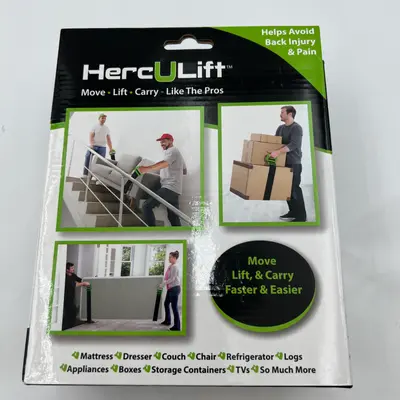 HercULift Adjustable Moving & Lifting Strap with Handles, Supports up to 300lbs - Thumbnail 2