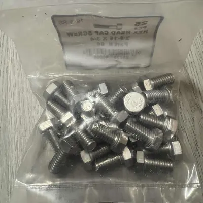 Hex Head Cap Screw 3/8-16 x 3/4 Part #96 (25Pcs) - Thumbnail 1