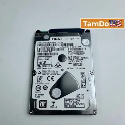 HGST Travelstar 500GB 2.5" Laptop HDD HTS725050A7E630 7200RPM SATA 6Gb/s - Good - Real photo at TamDo.us