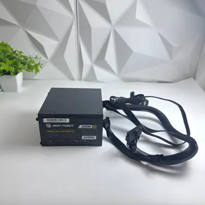 High Power 600W 80 Plus Gold Power Supply HP1-J600GD-F12S Non-Modular ATX PSU - Thumbnail 2