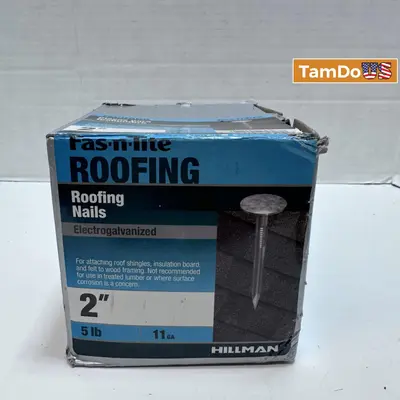 HILLMAN FASTENERS 5lb 2" x 11 Gauge Fasn-Rite Electro Galvanized Roofing - Thumbnail 6