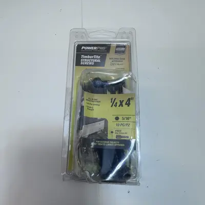 Hillman Power Pro TimberTite Structural Screws 1/4" x 4" - 10 pc - Thumbnail 2