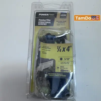 Hillman Power Pro TimberTite Structural Screws 1/4" x 4" - 10 pc - Thumbnail 5