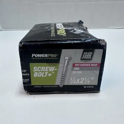 Hillman PowerPro Screw-Bolt Anchors (1/4" x 2-1/4") - 25 pc - Thumbnail 1