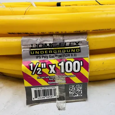 Home-flex 1/2 in. IPS x 100 ft. DR 9.3 Underground Yellow Polyethylene Gas Pipe - Thumbnail 3