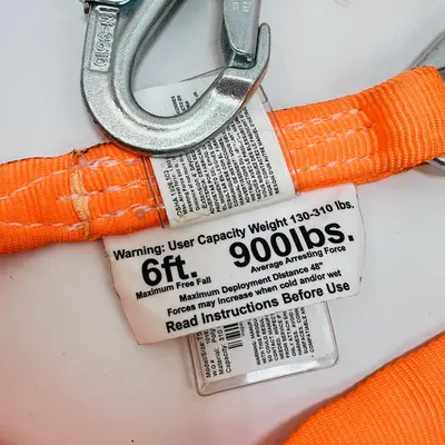 Honeywell Miller Titan Shock-Absorbing Lanyard T5111-Z7/6FTAF, 6ft, 900lbs - Thumbnail 7