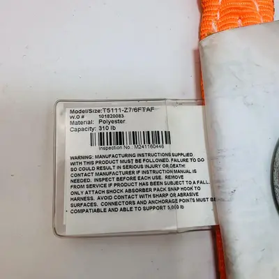 Honeywell Miller Titan Shock-Absorbing Lanyard T5111-Z7/6FTAF, 6ft, 900lbs - Thumbnail 4