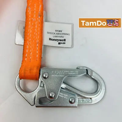 Honeywell Miller Titan Shock-Absorbing Lanyard T5111-Z7/6FTAF, 6ft, 900lbs - Thumbnail 1