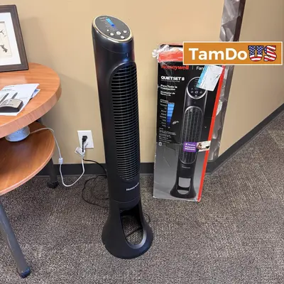 Honeywell QuietSet 8 Whole Room Tower Fan, Oscillating, Remote Control - Excellent - Real photo at TamDo.us