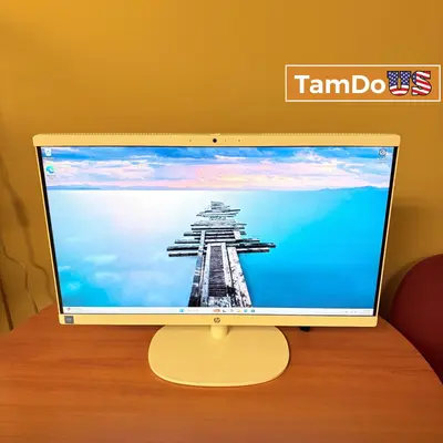 HP 22 21.4" FHD All-In-One PC ,Celeron J4025, 4GB RAM, 128GB SSD, Win 11 Home - Good - Real photo at TamDo.us
