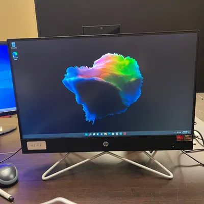 HP 22-df0023w All-in-One PC, 22" Touch, Ryzen 3 3250U, 8GB, 1TB HDD, Black - Thumbnail 2