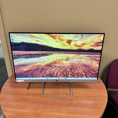 HP 24f 24" FHD IPS Monitor Slim Display Silver Stand HDMI VGA - Thumbnail 3