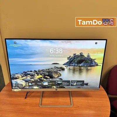 HP 24f 24" FHD IPS Monitor Slim Display Silver Stand HDMI VGA - Excellent - Real photo at TamDo.us