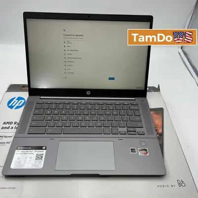 HP Chromebook 14" FHD, AMD Ryzen 3-3250C, 4GB RAM, 128GB SSD - Excellent - Real photo at TamDo.us