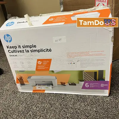 HP DeskJet 2755e Wireless Color All-in-One Inkjet Printer - Excellent - Real photo at TamDo.us