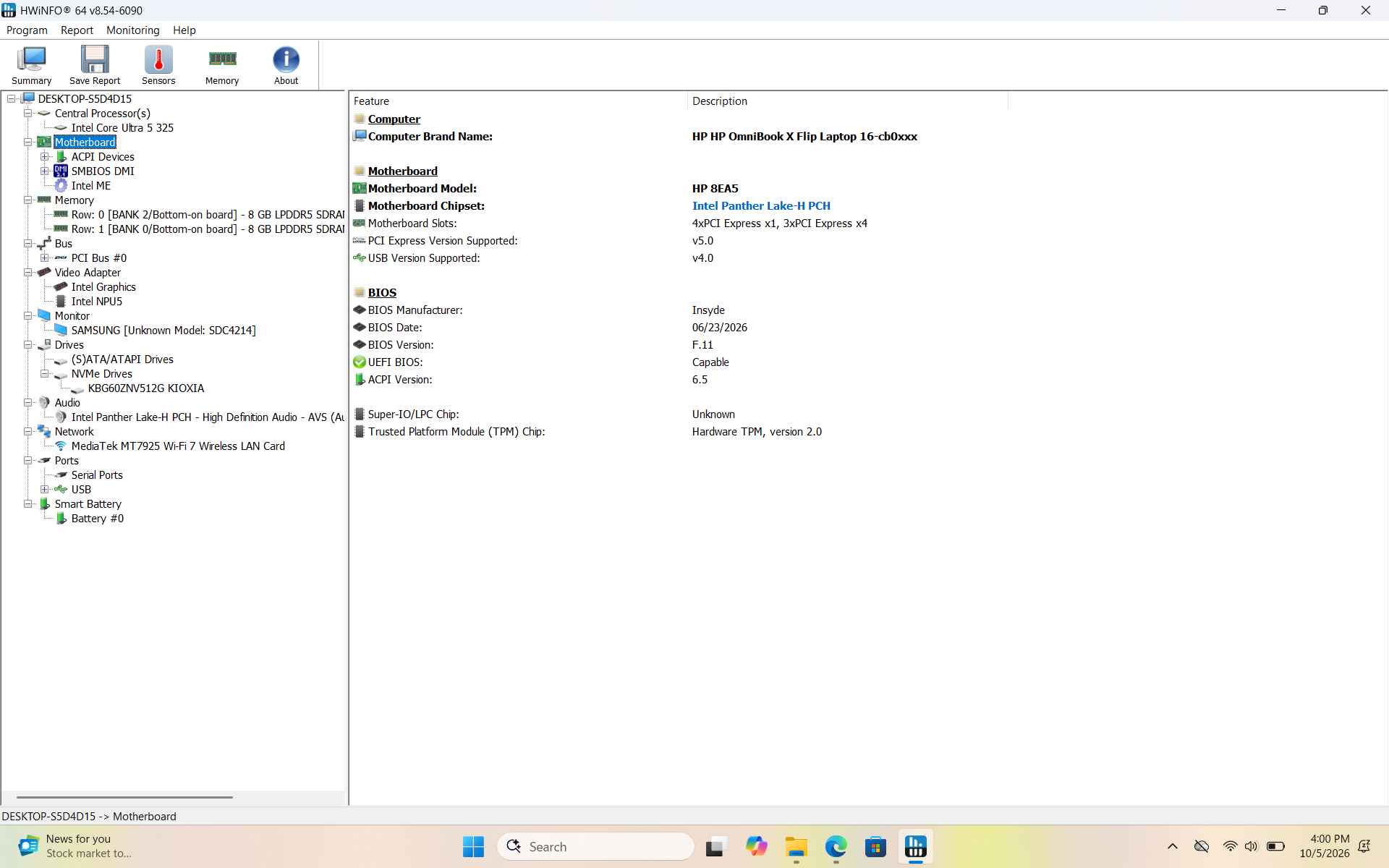 HP HP OmniBook, Ultra 5 325, 16GB, Intel Graphics, 512GB - Thumbnail 4