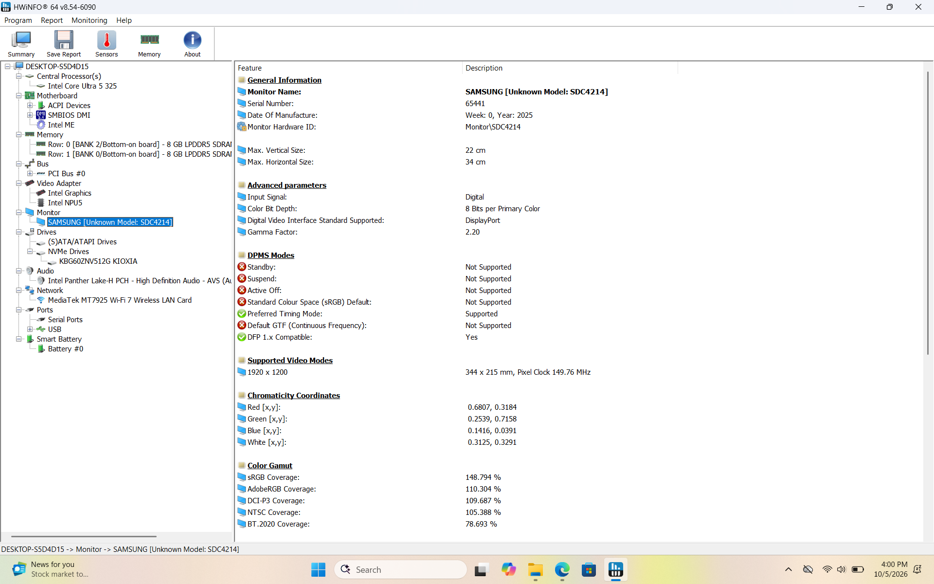 HP HP OmniBook, Ultra 5 325, 16GB, Intel Graphics, 512GB - Thumbnail 9