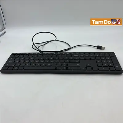 HP Lifestyle Wired Keyboard, Black - Thumbnail 7