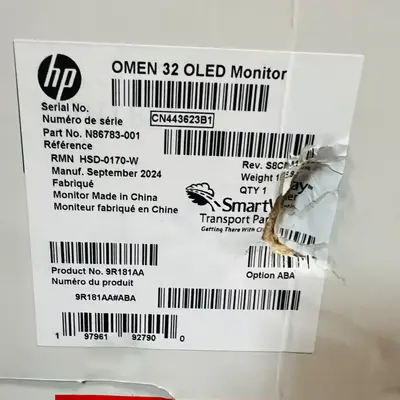 HP OMEN 32 OLED Gaming Monitor - 4K UHD 3840x2160, 240Hz, 0.03ms, HDR - Thumbnail 7