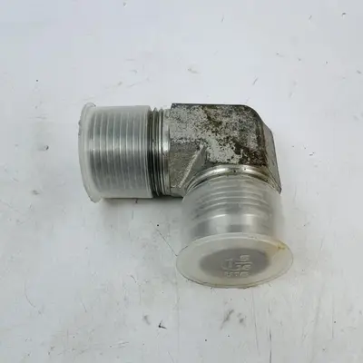 Hydraulic 90° Elbow Adapter, Steel Connector, Male x Male Thread Fitting - Thumbnail 2