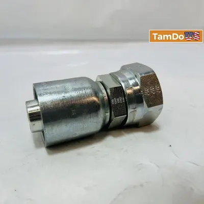 Hydraulic Hose Fitting, Steel or Brass, JIC/NPT/BSP, 1/4"–1", Crimp or Reusable - New - Real photo at TamDo.us