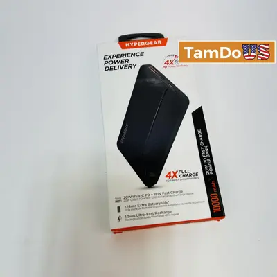 HyperGear 10000mAh Power Bank 20W USB-C PD Fast Charge - New - Real photo at TamDo.us