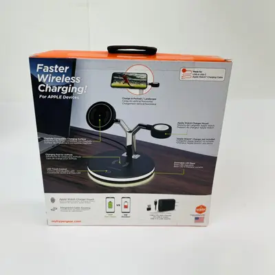 HyperGear 3-in-1 Wireless Charger – MagSafe for iPhone, AirPods, Apple Watch - Thumbnail 4