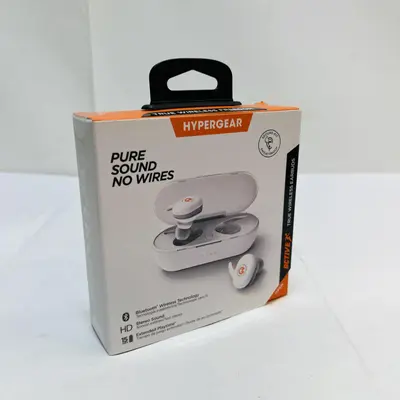 HyperGear Active True Wireless Earbuds, 15H Playtime, Sweatproof, White - Thumbnail 2