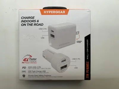 HyperGear Charge Indoors & On the Road 20W USB-C PD 4X Faster - New - Real photo at TamDo.us