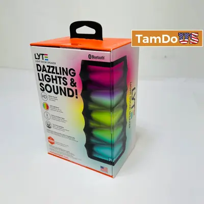 HyperGear LYTE Wireless Bluetooth Light Show Speaker 360 LED 3.5mm Aux Audio - New - Real photo at TamDo.us