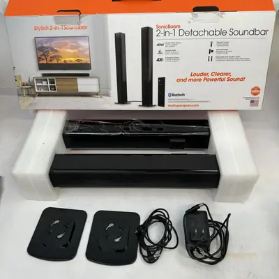 HyperGear SonicBoom 2-in-1 Detachable Soundbar Black - Thumbnail 6