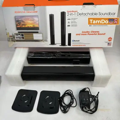 HyperGear SonicBoom 2-in-1 Detachable Soundbar Black - New Open Box - Real photo at TamDo.us