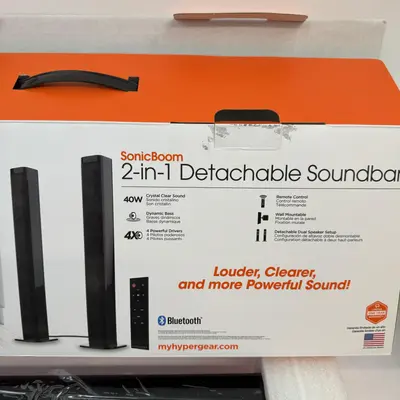 HyperGear SonicBoom 2-in-1 Detachable Soundbar Black - Thumbnail 4