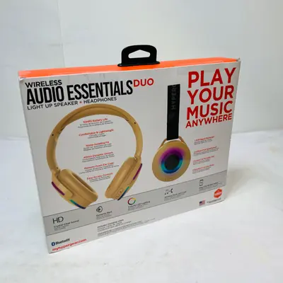 HyperGear Wireless Audio Essentials Duo Light Up Bluetooth Speaker Headphones - Thumbnail 2