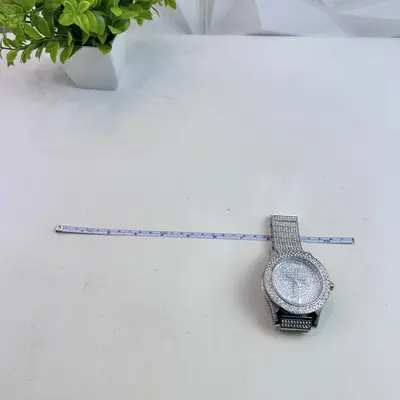 Iced Out Cross Watch 41mm Gold-Tone Quartz - Thumbnail 4