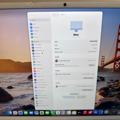 iMac (24-inch, 2024) Apple M4 Chip, 8-Core GPU, 16GB, 256GB, Blue - Thumbnail 9