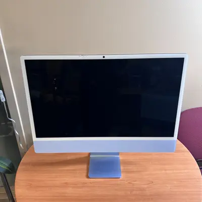 iMac (24-inch, 2024) Apple M4 Chip, 8-Core GPU, 16GB, 256GB, Blue - Thumbnail 3