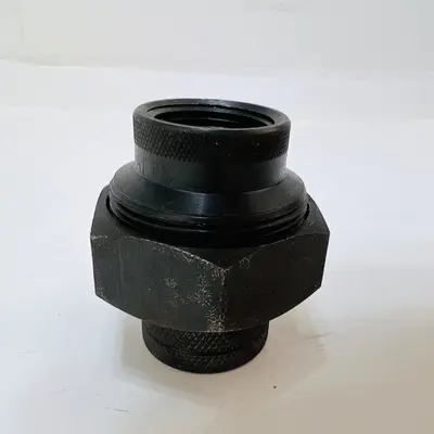 Industrial Hydraulic Steel Pipe Union Fitting Adapter Threaded Coupler 2in - Thumbnail 6