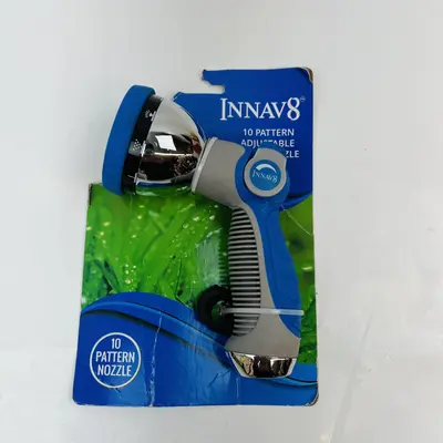 INNAV8 Garden Hose Nozzle Sprayer Heavy Duty - 10 Spray Patterns - New - Real photo at TamDo.us