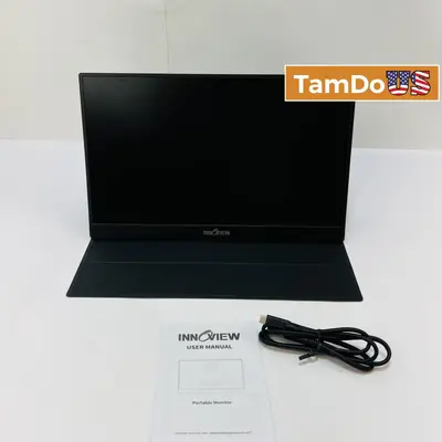 INNOCVIEW Portable Monitor INVPM406, 15.6" FHD, USB-C, HDMI, Ultra Slim - Excellent - Real photo at TamDo.us