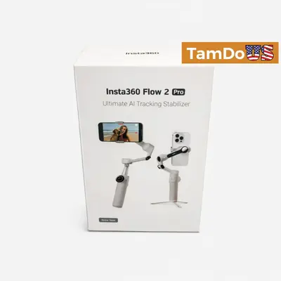 Insta360 Flow 2 Pro Ultimate AI Tracking Smartphone Stabilizer Gimbal Stone Gray - New Open Box - Real photo at TamDo.us