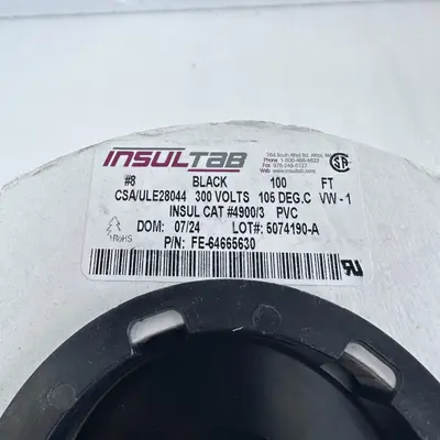 Insultab PVC Heat Shrink Tubing 105°C Black 100ft Roll - Thumbnail 5