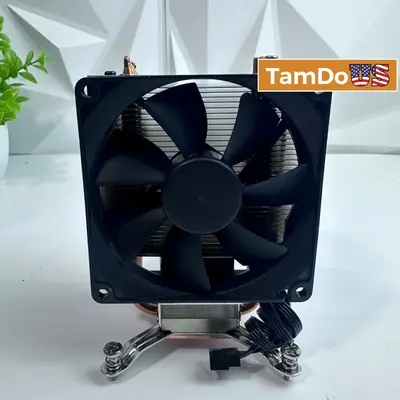 Intel OEM Desktop CPU Air Cooler Heatsink 4 Copper Heatpipes Fan - Thumbnail 1