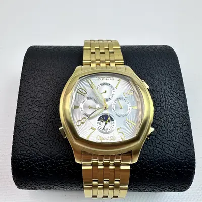 Invicta Objet D Art 37883 Men's 42mm Gold Auto Skeleton Watch Silver Dial - Thumbnail 2