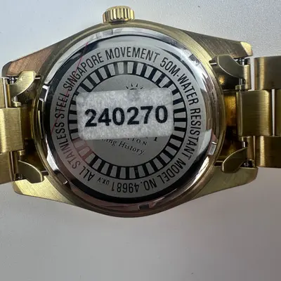 Invicta $249 Specialty 49681 Men's 43mm Gold Steel Green Dial Quartz Watch - Thumbnail 4