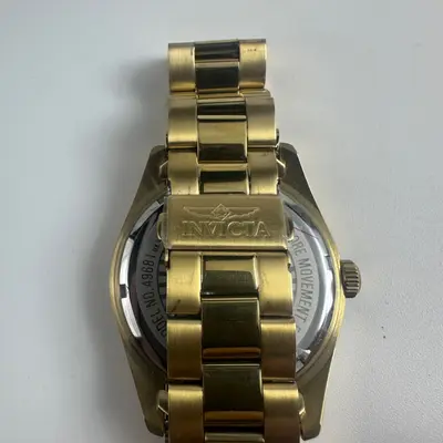 Invicta $249 Specialty 49681 Men's 43mm Gold Steel Green Dial Quartz Watch - Thumbnail 3