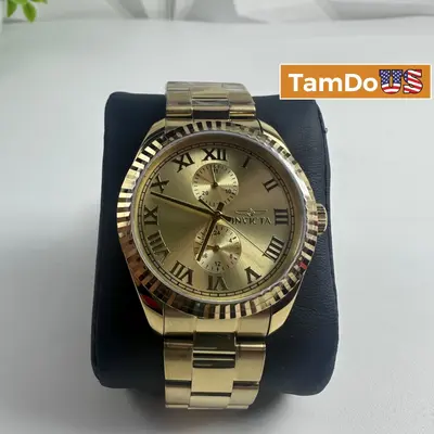 Invicta $249 Specialty Belmont 47431 Men's 43mm Gold Quartz Watch - Thumbnail 1