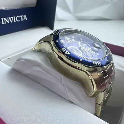 Invicta Pro Diver SCUBA Men's Watch 0073 Gold 48mm Chronograph 200M - Thumbnail 7