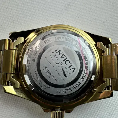 Invicta Pro Diver 36544 Women's Watch 38mm Gold Dial Steel Quartz 200M WR - Thumbnail 6