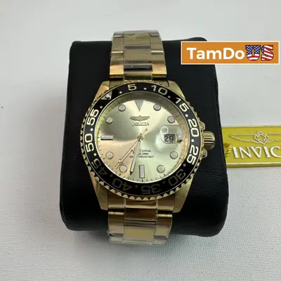Invicta Pro Diver 36544 Women's Watch 38mm Gold Dial Steel Quartz 200M WR - Thumbnail 1